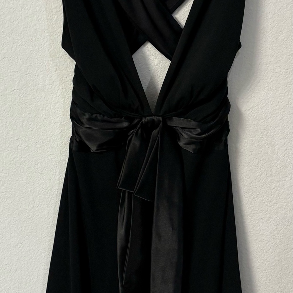 White House Black Market Elegant Black Backless Dress